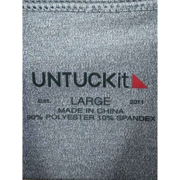 Untuckit Dashwood Full Zip Men’s Large Grey Stretch Performance Jacket Golf - Picture 4 of 15